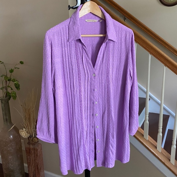 Soft Surroundings Stephanie Tunic in Lilac Size Large - Picture 1 of 16